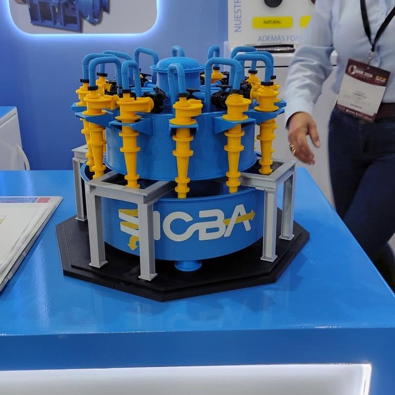 Nido de ciclones a escala entregado a ICBA para exhibición en feria minera